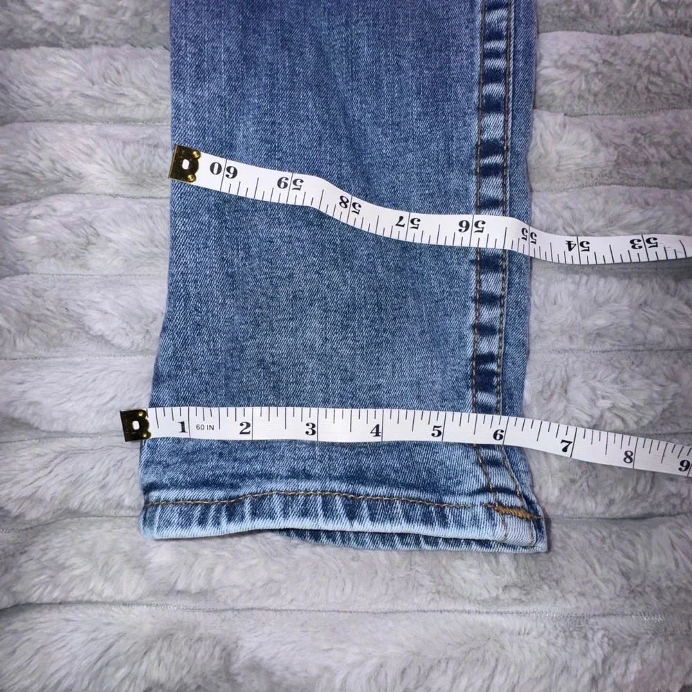 True Religion Jeans Rocco Relaxed Straight Light Wash Flap‎ Pocket Stretch 30x33